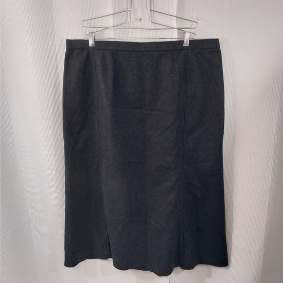 HARVE BENARD! STUNNING WOOL BLEND CHARCOAL GRAY JACKET, SKIRT SUIT, SET! SZ 26W - Picture 4 of 14